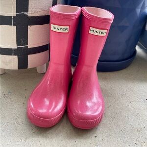 Girls pink sparkle Hunter rainboots